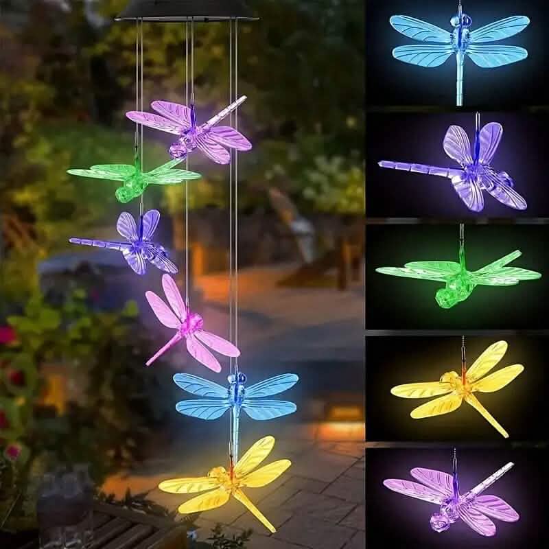 Solar Dragonfly Wind Chimes Lights 7