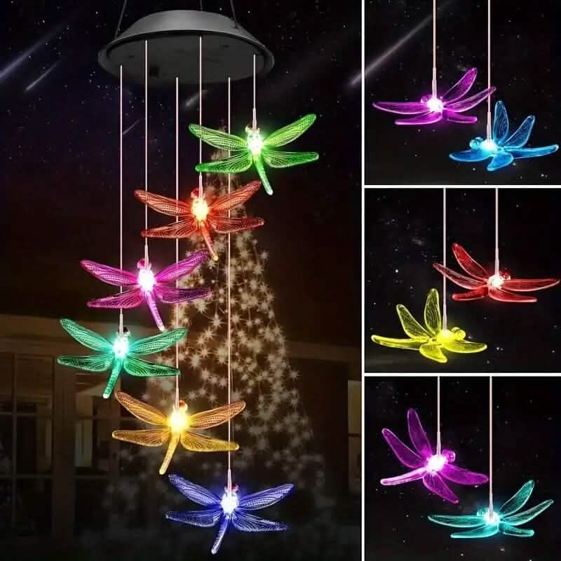 Solar Dragonfly Wind Chimes Lights 6