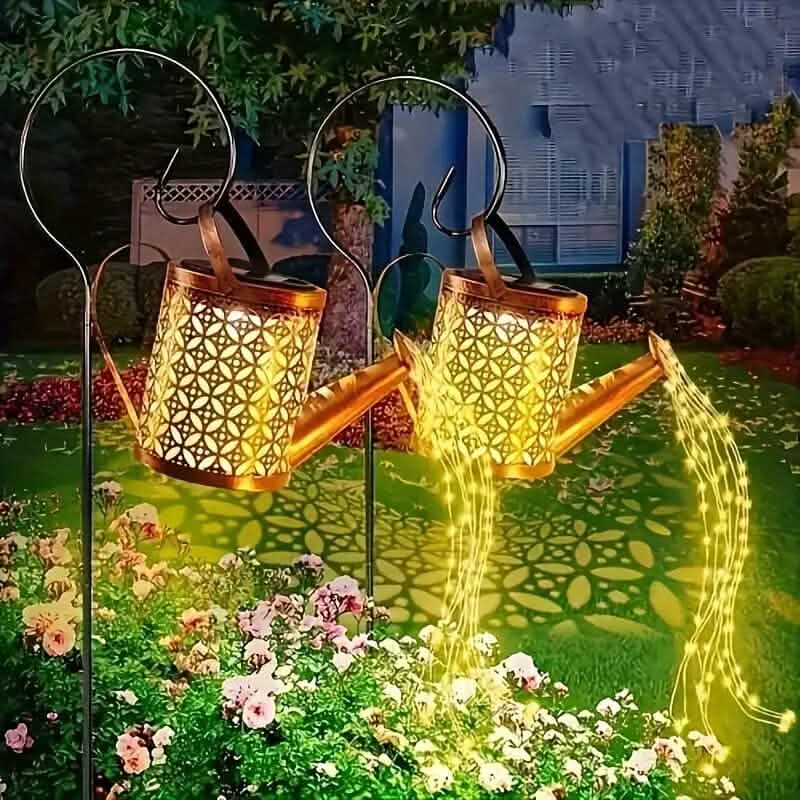 Solar LED Watering Can String Lights 2