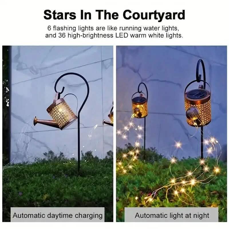 Solar LED Watering Can String Lights 6