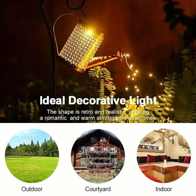 Solar LED Watering Can String Lights 7