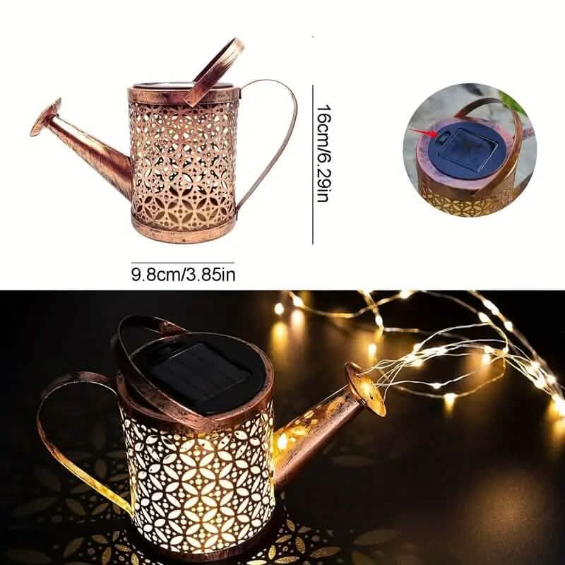 Solar LED Watering Can String Lights 3