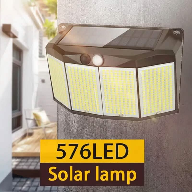 Solar Lights Outdoor 576 LED with Lights Reflector and 3 Lighting Modes 4