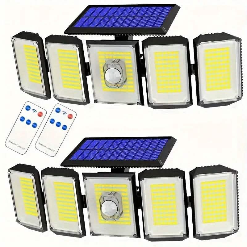 Solar Wall Light with 5 Adjustable Angle Heads 2