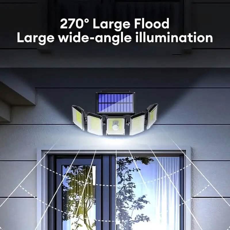 Solar Wall Light with 5 Adjustable Angle Heads 7