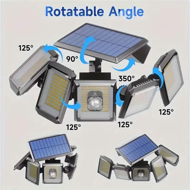 Solar Wall Light with 5 Adjustable Angle Heads 5