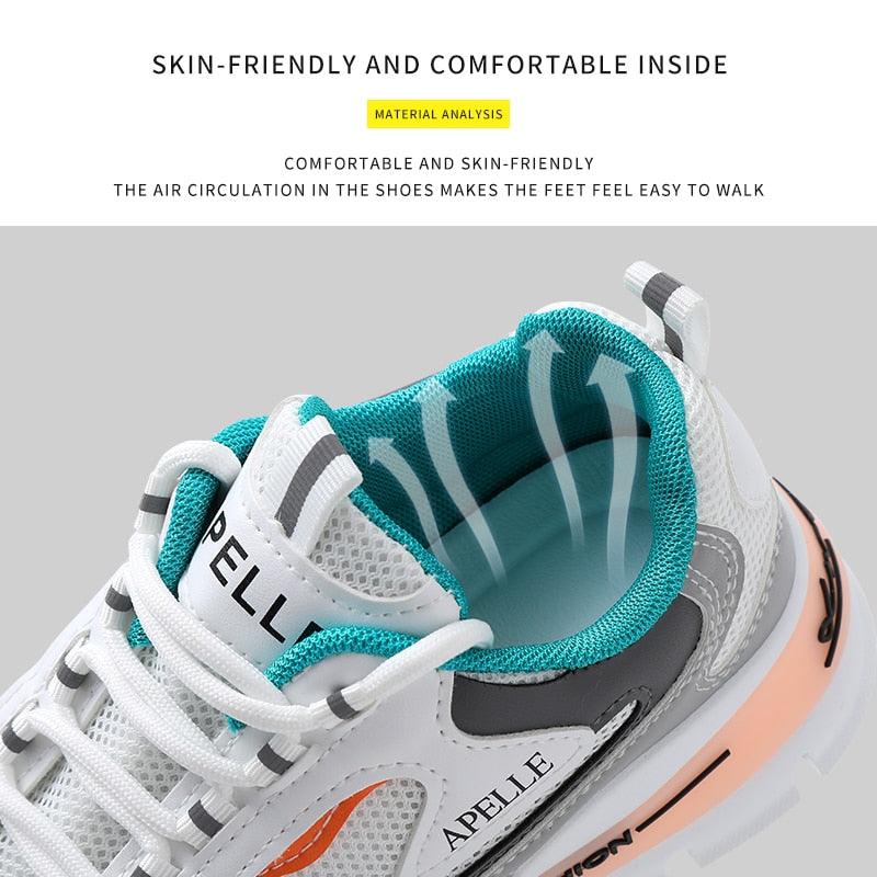 Sports Footwear Women's Running Shoes Summer New Mesh Breathable Platform Increased Fashion Shoes Womens Running Athletic Casual Sports Sneakers For Walking Gym Jogging Training Fitness 11