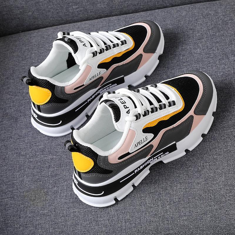 Sports Footwear Women's Running Shoes Summer New Mesh Breathable Platform Increased Fashion Shoes Womens Running Athletic Casual Sports Sneakers For Walking Gym Jogging Training Fitness 1