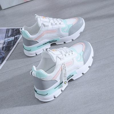 Sports Footwear Women's Running Shoes Summer New Mesh Breathable Platform Increased Fashion Shoes Womens Running Athletic Casual Sports Sneakers For Walking Gym Jogging Training Fitness 4