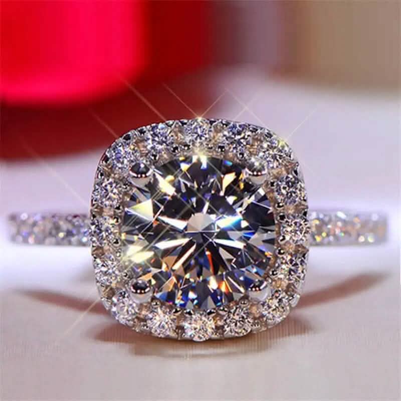 Square Artificial Diamond Ring 2