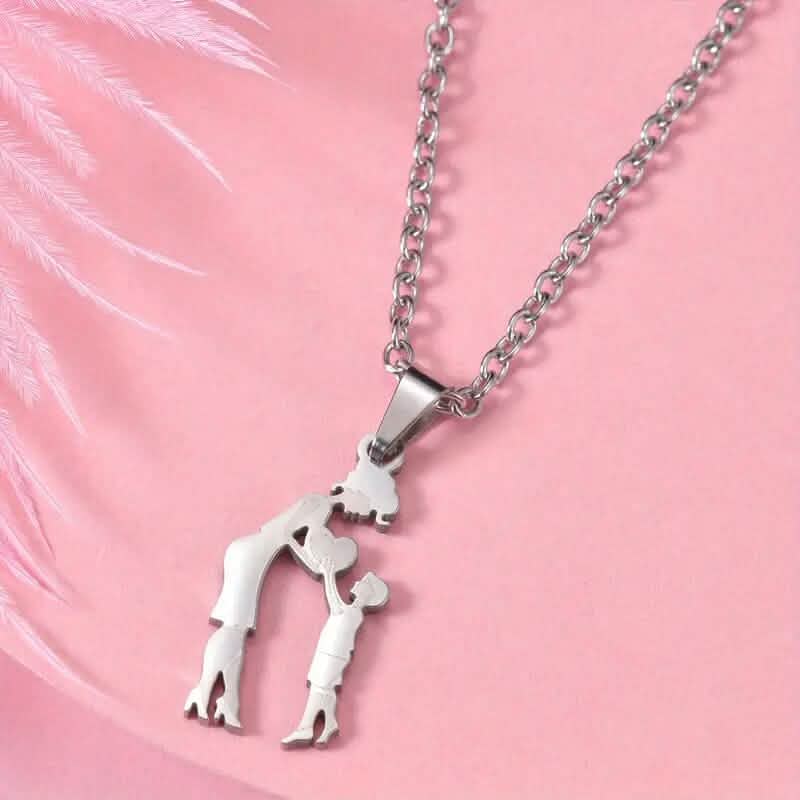 Stainless Steel Heartfelt Mother-Daughter-Son Necklace 1