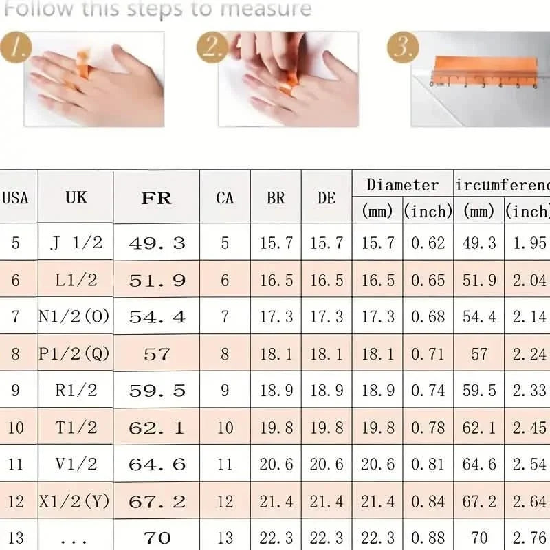 Stainless Steel Mood Ring Inlaid Thermal Discoloration Stone 6