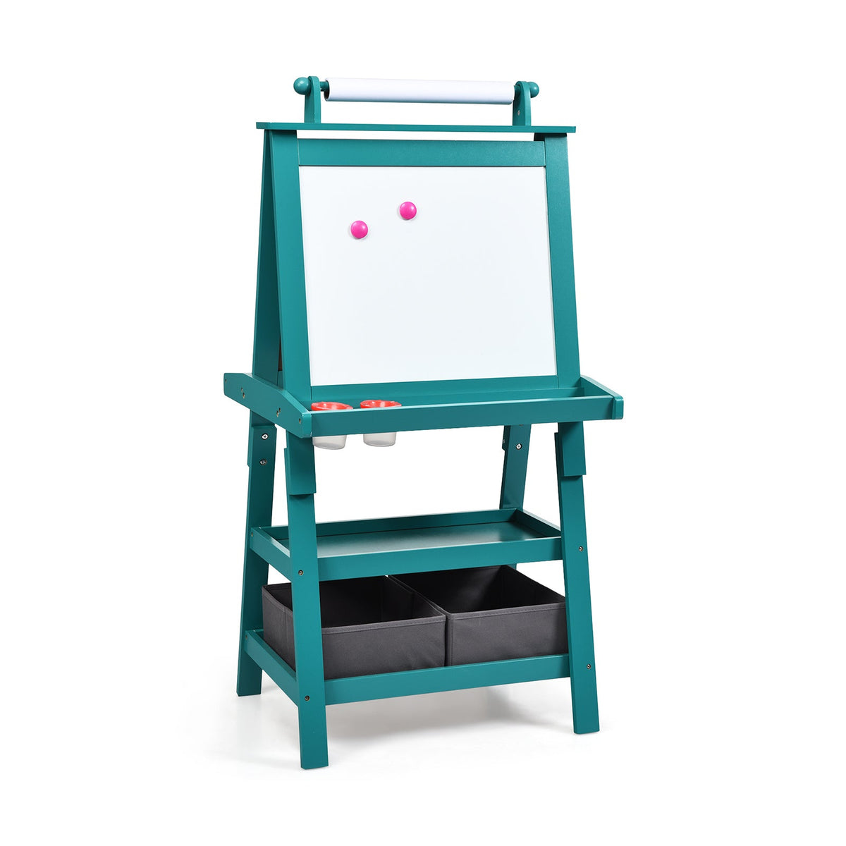 3 in 1 Double-Sided Storage Art Easel-Brown 4