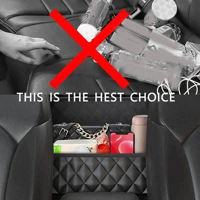 Stylish PU Leather Handbag Car-Mounted Storage Bag 4