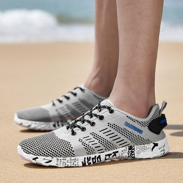 Summer Sport Mens Casual Workout Shoes Air Mesh Sneakers Fashion Foam Footwear Black Beach Water Fisherman Breathable Men Jogging Tennis Sport Sneakers 22
