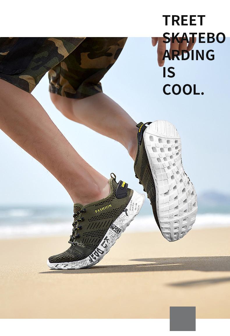 Summer Sport Mens Casual Workout Shoes Air Mesh Sneakers Fashion Foam Footwear Black Beach Water Fisherman Breathable Men Jogging Tennis Sport Sneakers 16