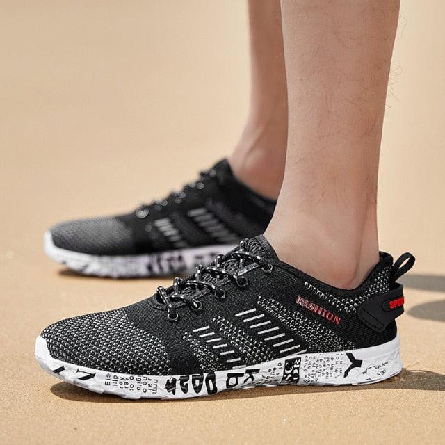 Summer Sport Mens Casual Workout Shoes Air Mesh Sneakers Fashion Foam Footwear Black Beach Water Fisherman Breathable Men Jogging Tennis Sport Sneakers 10