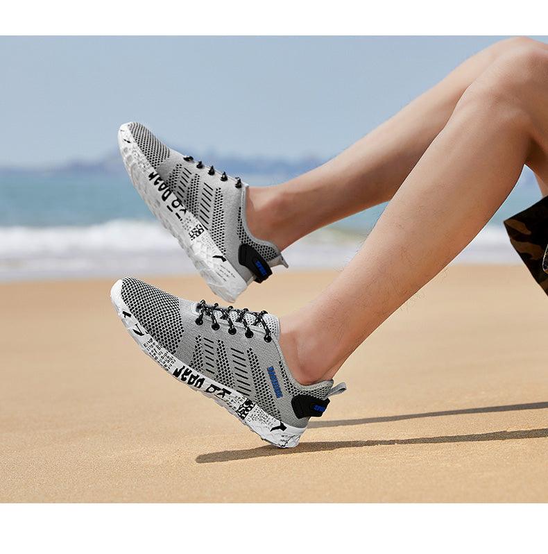 Summer Sport Mens Casual Workout Shoes Air Mesh Sneakers Fashion Foam Footwear Black Beach Water Fisherman Breathable Men Jogging Tennis Sport Sneakers 29