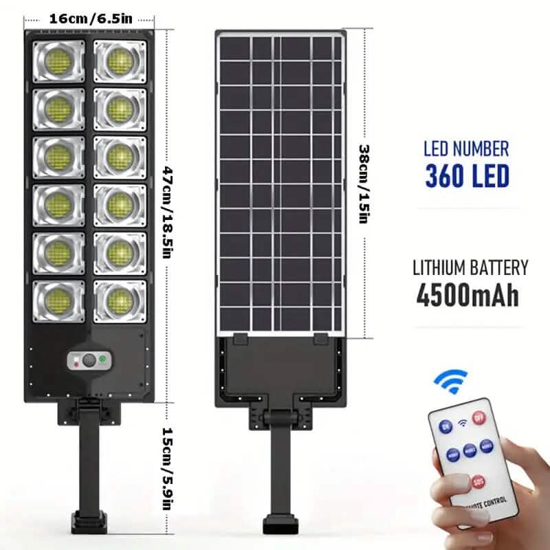 Super Bright 360 LED 3 Speed Double Row Solar Light 2