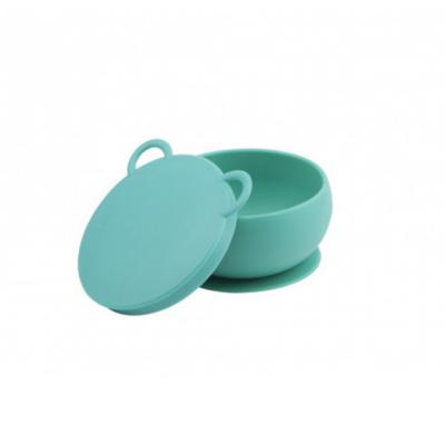 OiOi Silicone Baby Bowl with Lid & Vacuum Suction - No Spill, BPA-Free, Easy Clean - Perfect for Toddler Feeding 1