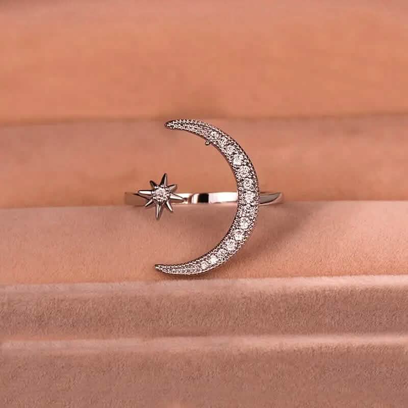 Trendy Cuff Ring Moon and Sun Design 4