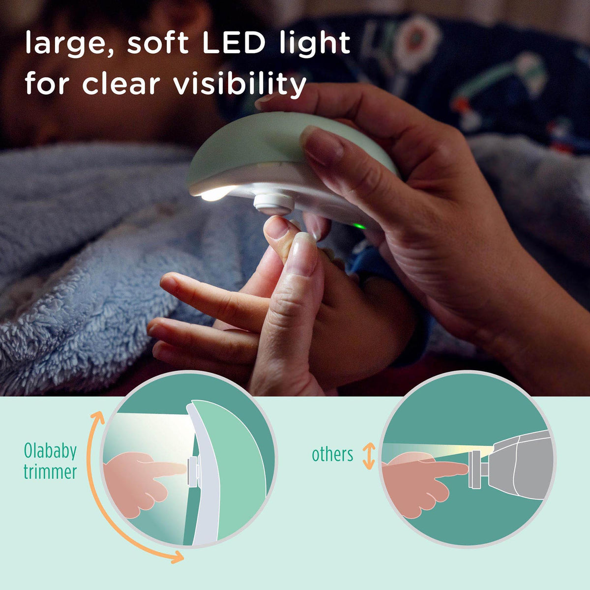 Electric Baby Nail Trimmer That Files, No Blade, Newborn+ 3