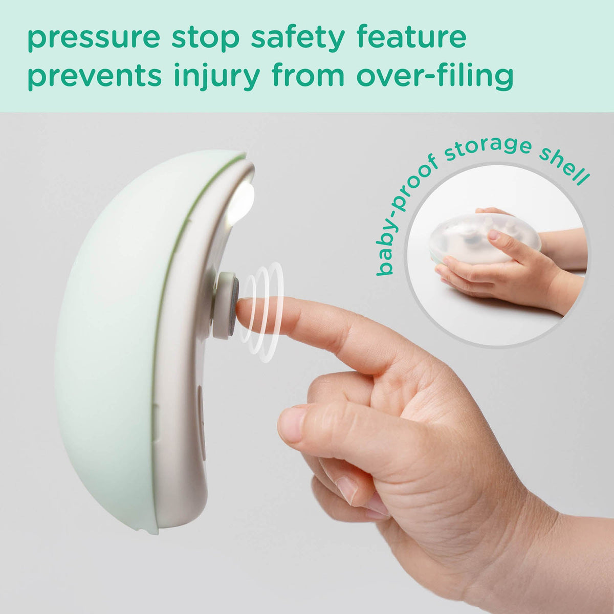 Electric Baby Nail Trimmer That Files, No Blade, Newborn+ 6