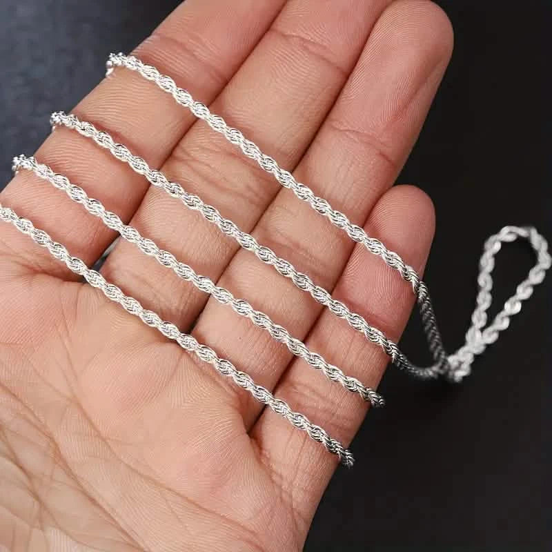 Twist Rope Chain Necklace Women's Jewelry Accessory 3