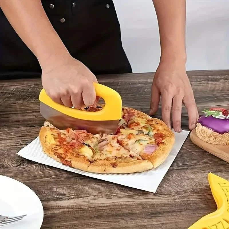 Ultra-Sharp Stainless Steel Pizza Cutter With Rocker Arm 4