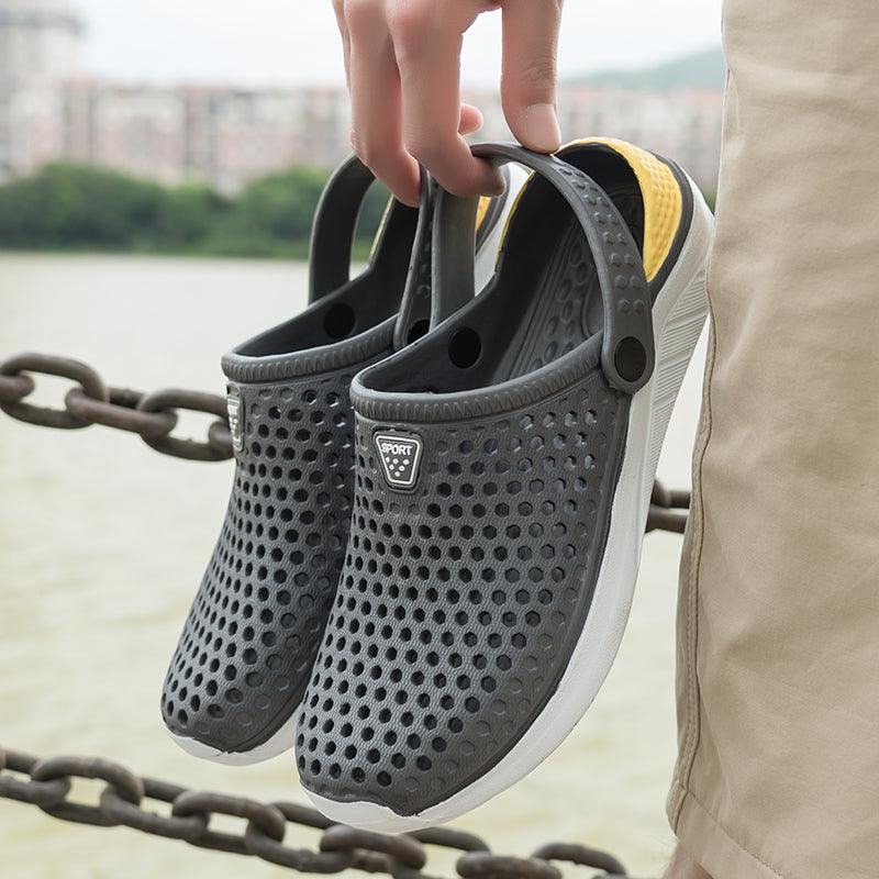Unisex Fashion Beach Sandals Thick Sole Slipper Waterproof Anti-Slip Sandals Flip Flops Summer Breathable Mesh Sandals Beach Footwear Anti-Slip Slippers Quick Drying Sandals 7