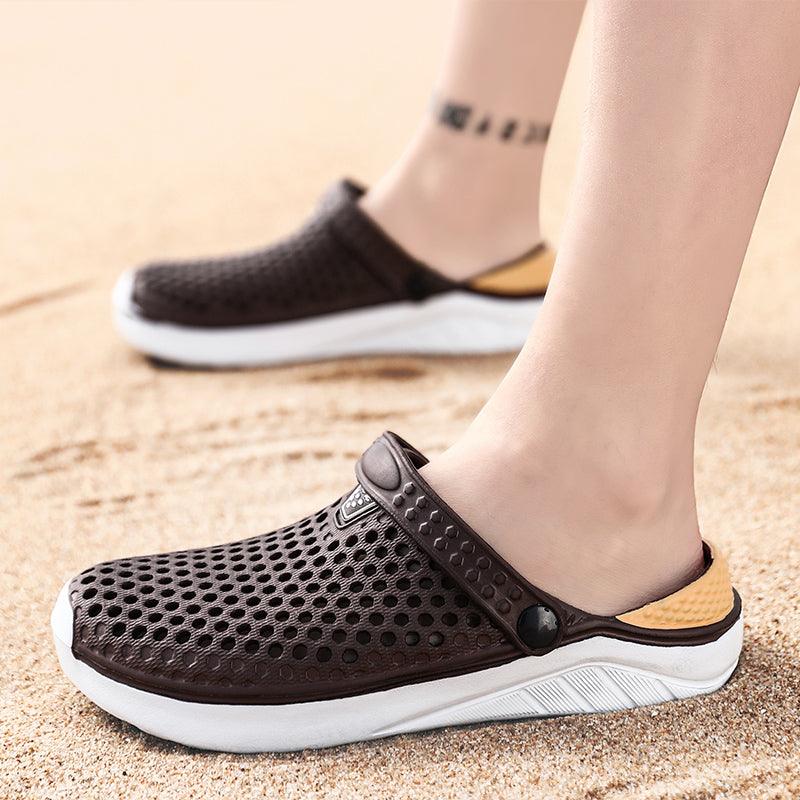 Unisex Fashion Beach Sandals Thick Sole Slipper Waterproof Anti-Slip Sandals Flip Flops Summer Breathable Mesh Sandals Beach Footwear Anti-Slip Slippers Quick Drying Sandals 9