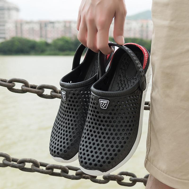 Unisex Fashion Beach Sandals Thick Sole Slipper Waterproof Anti-Slip Sandals Flip Flops Summer Breathable Mesh Sandals Beach Footwear Anti-Slip Slippers Quick Drying Sandals 22