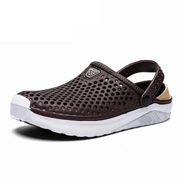Unisex Fashion Beach Sandals Thick Sole Slipper Waterproof Anti-Slip Sandals Flip Flops Summer Breathable Mesh Sandals Beach Footwear Anti-Slip Slippers Quick Drying Sandals 23