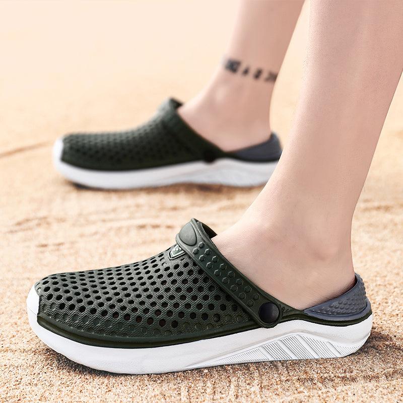 Unisex Fashion Beach Sandals Thick Sole Slipper Waterproof Anti-Slip Sandals Flip Flops Summer Breathable Mesh Sandals Beach Footwear Anti-Slip Slippers Quick Drying Sandals 21