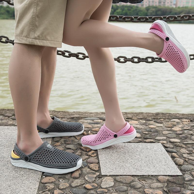 Unisex Fashion Beach Sandals Thick Sole Slipper Waterproof Anti-Slip Sandals Flip Flops Summer Breathable Mesh Sandals Beach Footwear Anti-Slip Slippers Quick Drying Sandals 10