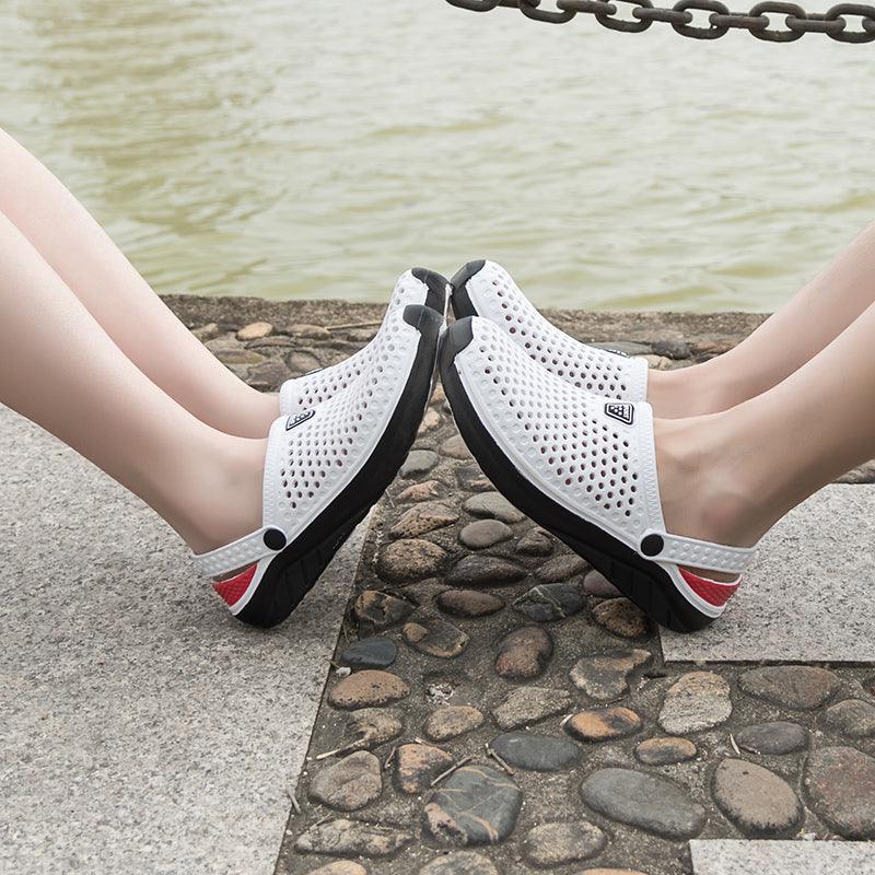 Unisex Fashion Beach Sandals Thick Sole Slipper Waterproof Anti-Slip Sandals Flip Flops Summer Breathable Mesh Sandals Beach Footwear Anti-Slip Slippers Quick Drying Sandals 24