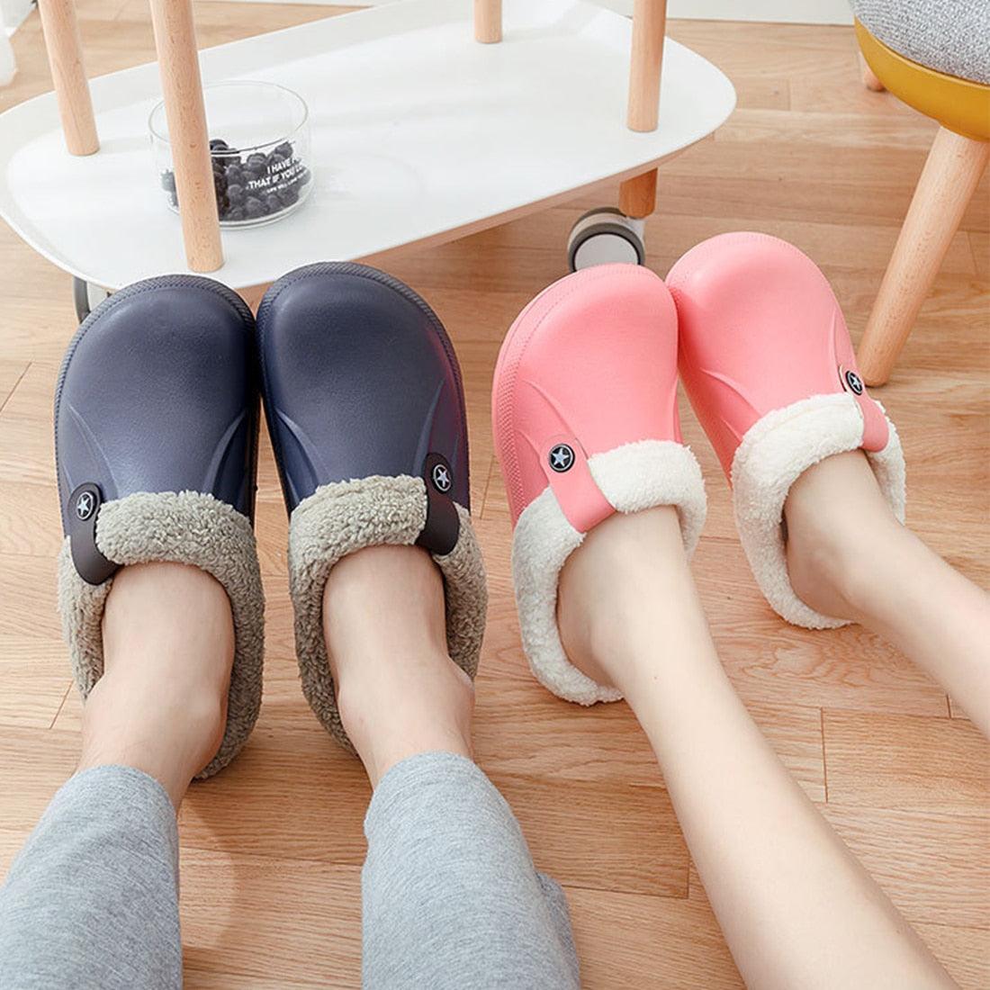 Unisex Home Shoes Winter Clogs Indoor Plush Warm Slippers Sandals For Women New Fashion Footwear Soft Slides Cozy Indoor Outdoor Knit Slipper Clog With Plush Warm Fur Lining Slippers For Women 5