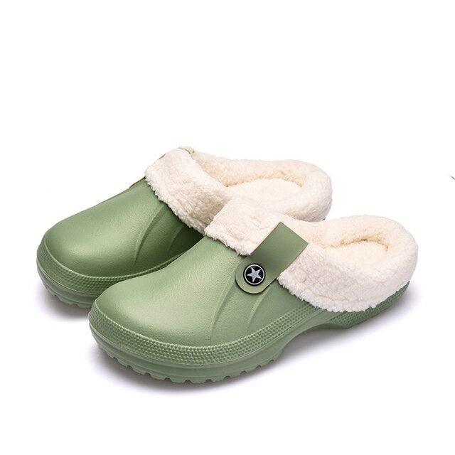 Unisex Home Shoes Winter Clogs Indoor Plush Warm Slippers Sandals For Women New Fashion Footwear Soft Slides Cozy Indoor Outdoor Knit Slipper Clog With Plush Warm Fur Lining Slippers For Women 11