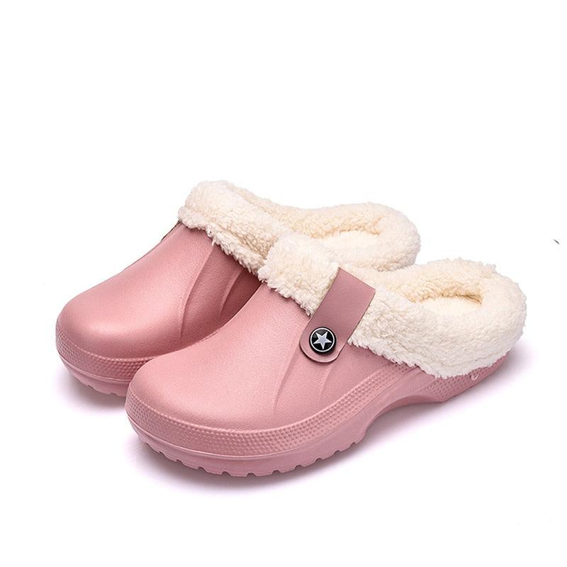 Unisex Home Shoes Winter Clogs Indoor Plush Warm Slippers Sandals For Women New Fashion Footwear Soft Slides Cozy Indoor Outdoor Knit Slipper Clog With Plush Warm Fur Lining Slippers For Women 1