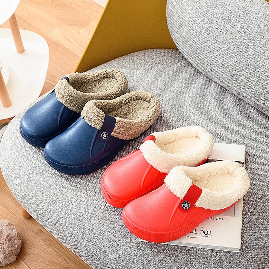 Unisex Home Winter Clogs Indoor Fur Warm Slippers For Women New Fashion Footwear Winter Slippers Home House Shoes Warm Plush Fleece Lining Garden Clogs Outdoor Indoor Clogs 15
