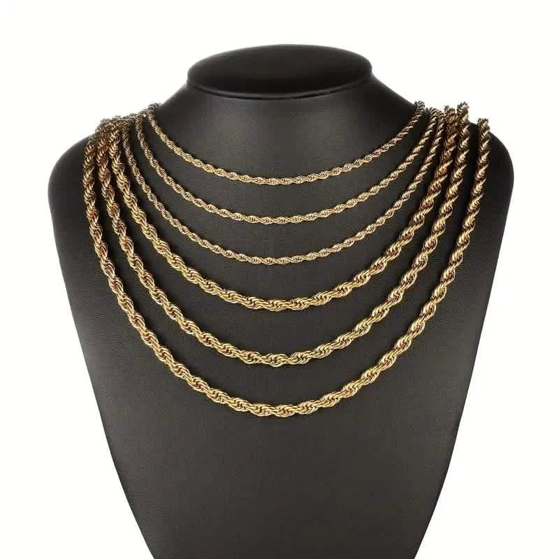 European Classic Twist Necklace Rope Chain 2
