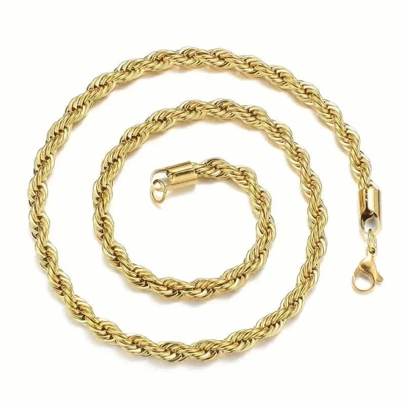 European Classic Twist Necklace Rope Chain 3