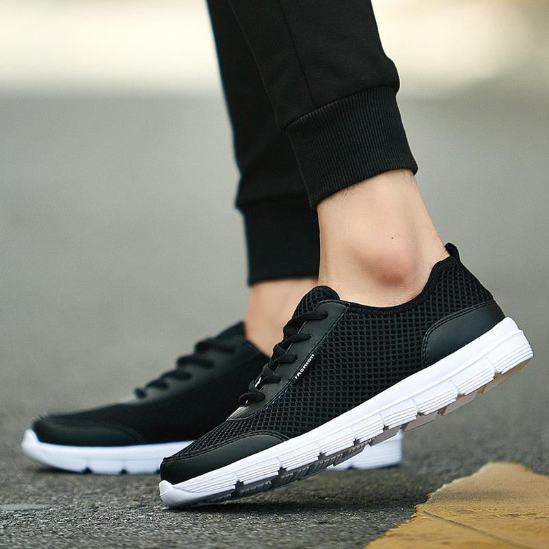 Unisex Summer Sneakers Breathable Casual Shoes Couple Fashion Lace Up Mens Mesh Flats Comfortable Walking Footwear Fashion New Lightweight Casual  Sneakers 21