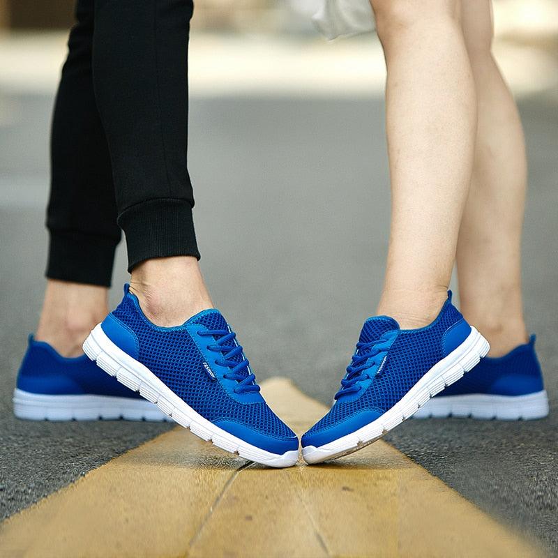Unisex Summer Sneakers Breathable Casual Shoes Couple Fashion Lace Up Mens Mesh Flats Comfortable Walking Footwear Fashion New Lightweight Casual  Sneakers 24