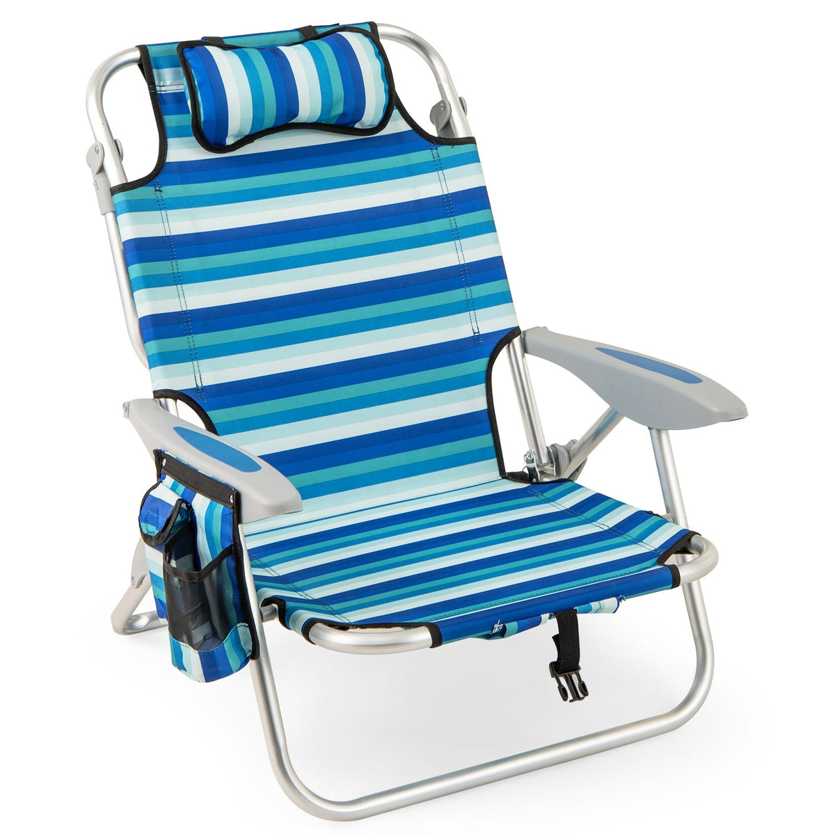 Folding Beach Chair with 4-Position Adjustable Backrest 3