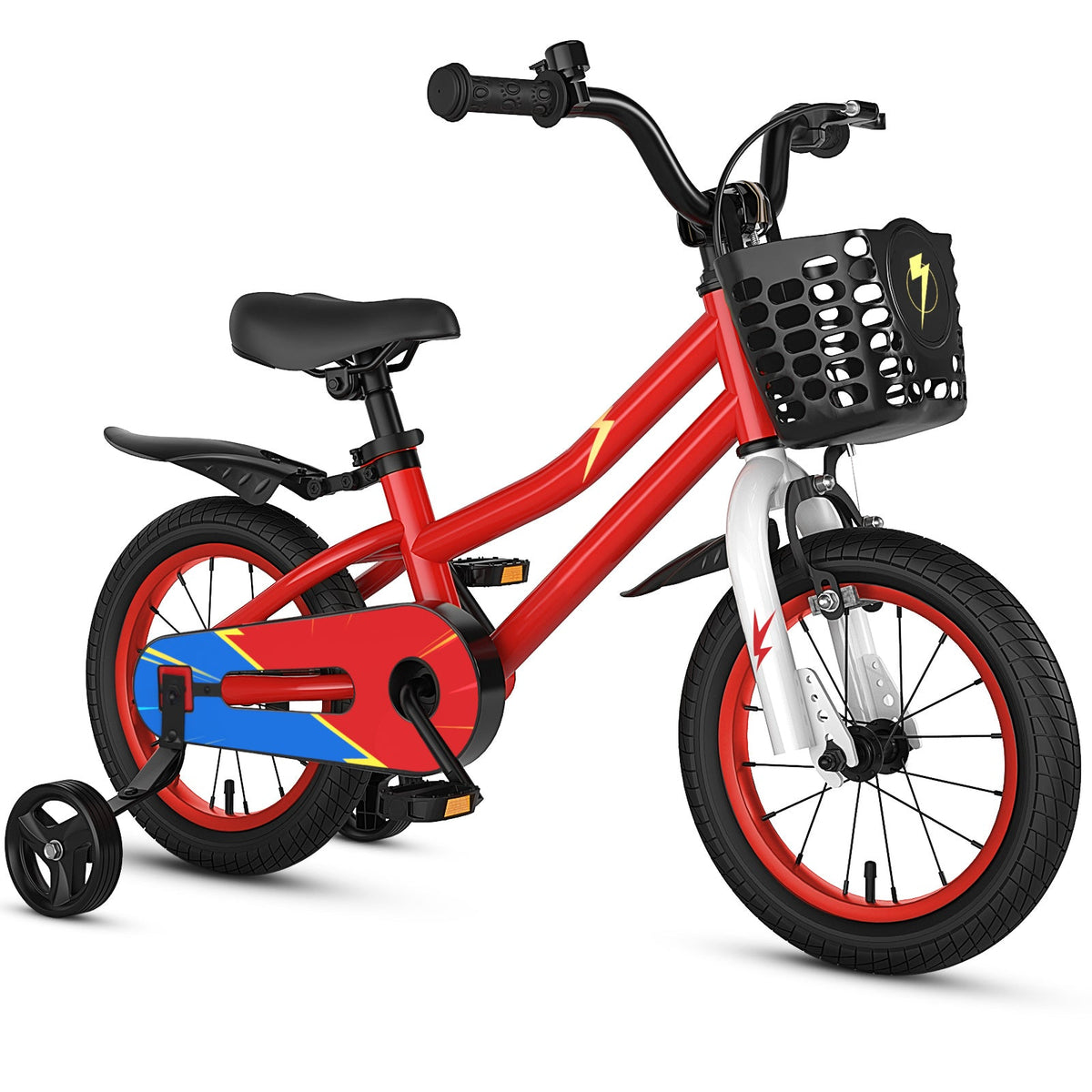 14 Inch Kids Bike Red with Pink Helmet Protective Set 2