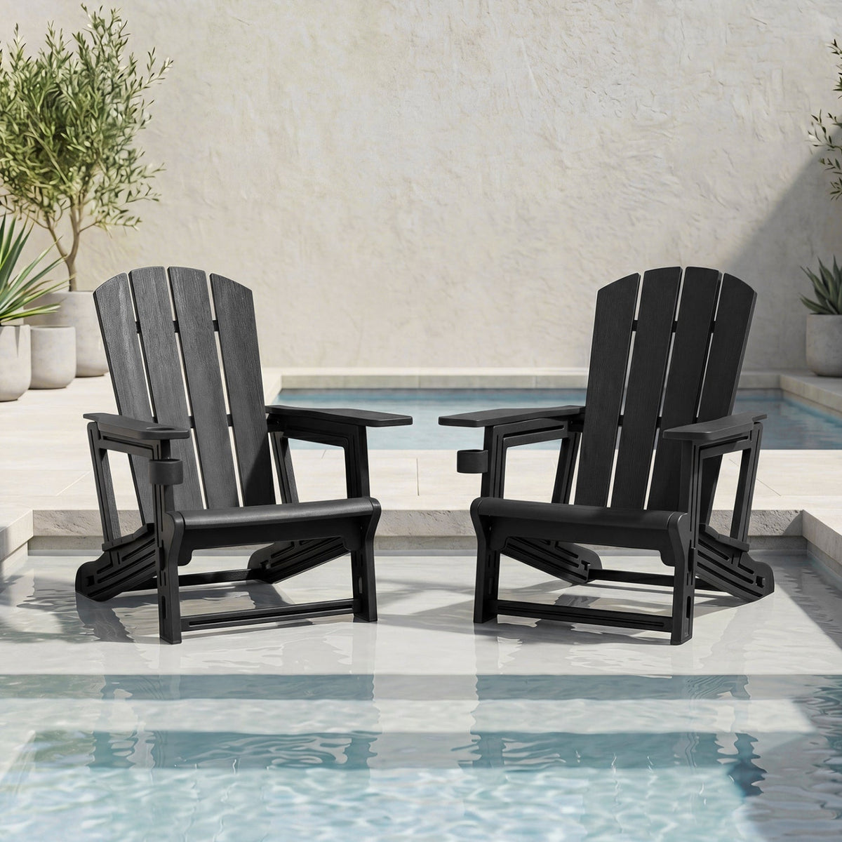 HDPE Adirondack Chair with Realistic Wood Grain 2
