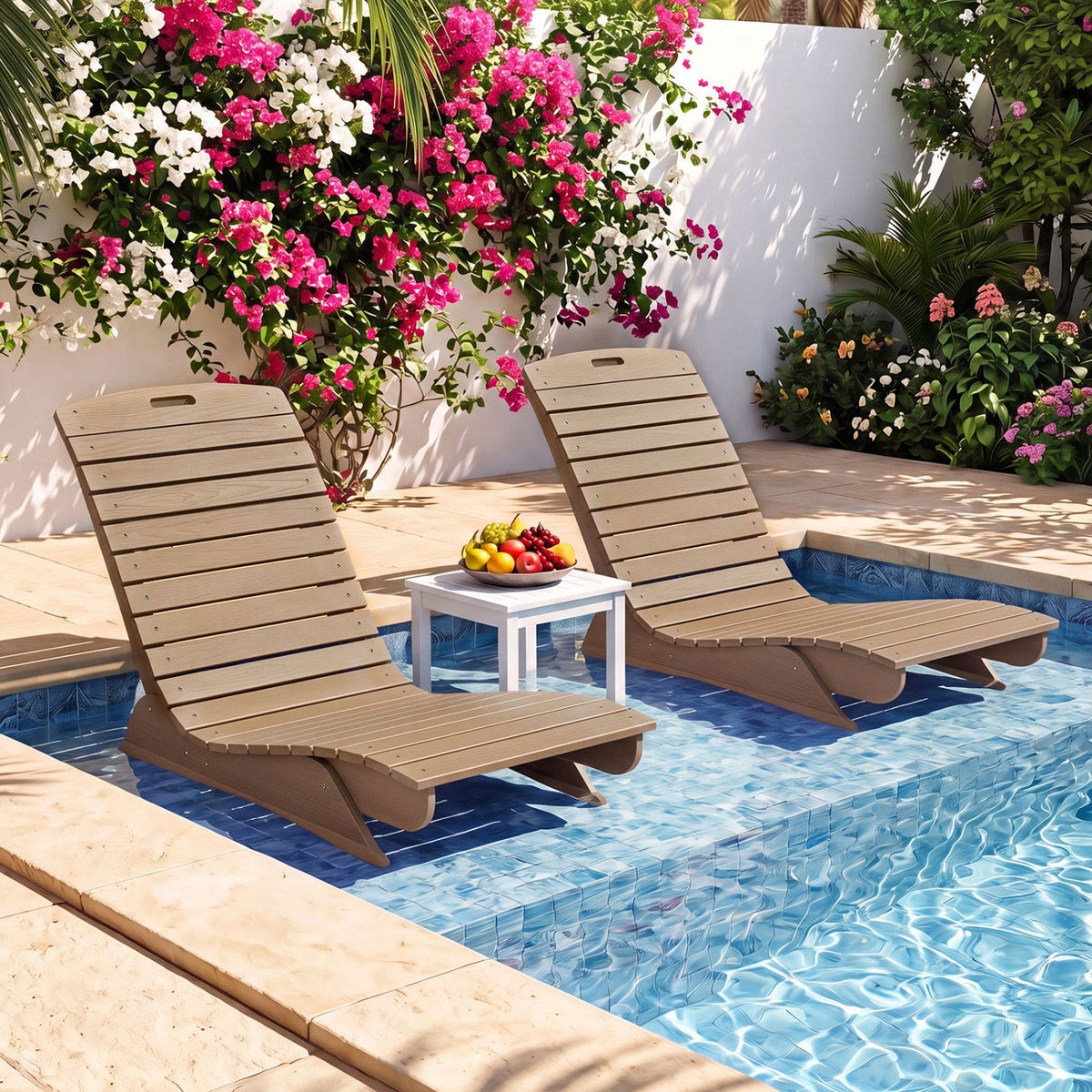 In-Pool Lounge Chair with Contoured Ergonomic Design 2