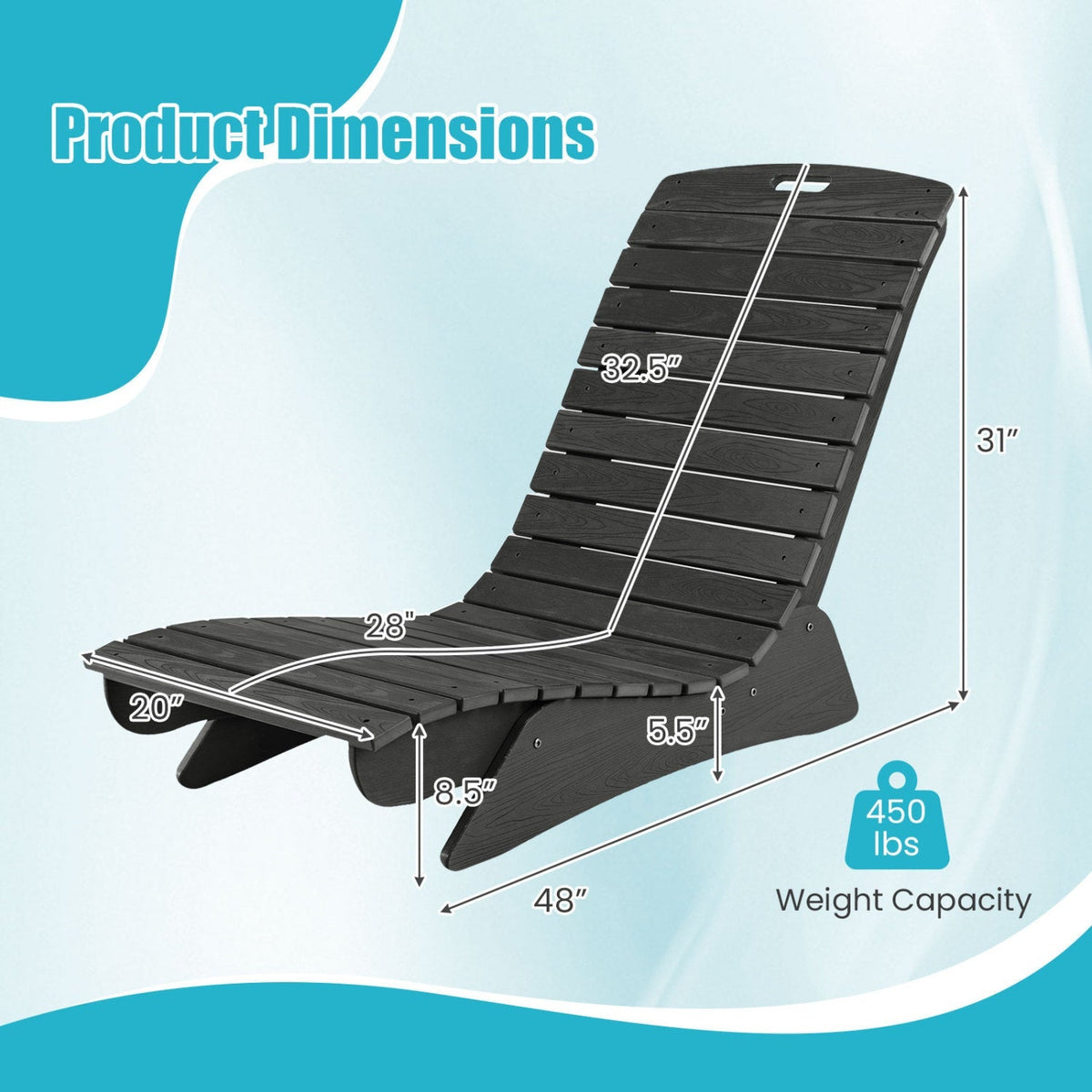 In-Pool Lounge Chair with Contoured Ergonomic Design 12