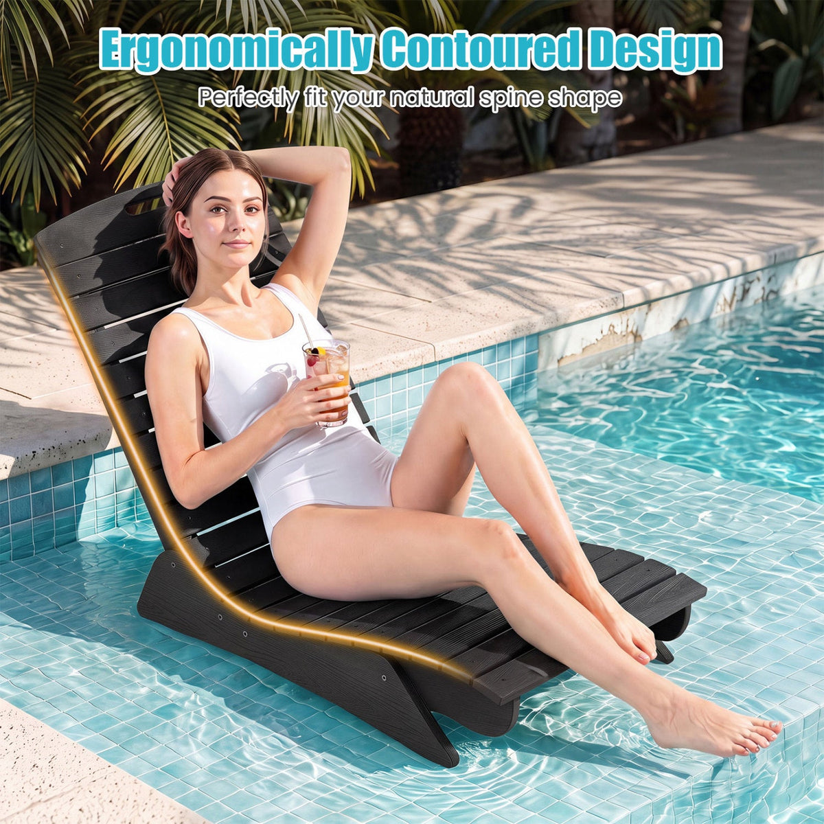 In-Pool Lounge Chair with Contoured Ergonomic Design 13
